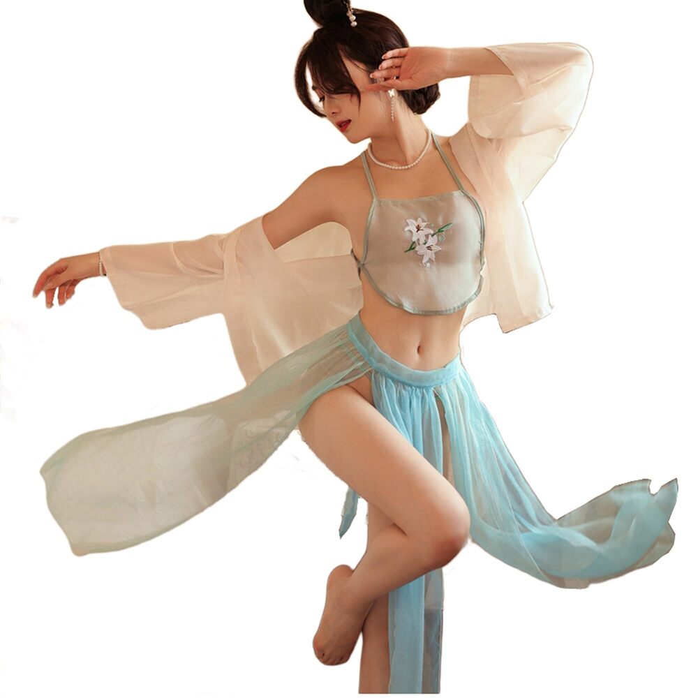 4993 Anime Cosplay Lingerie Classical Embroidered Hanfu Asian RolePlay Suit